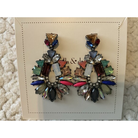Stella & Dot, Versatile 2-in-1, Mix It Up Statement To Stud Earrings, Multicolor - Picture 2 of 3